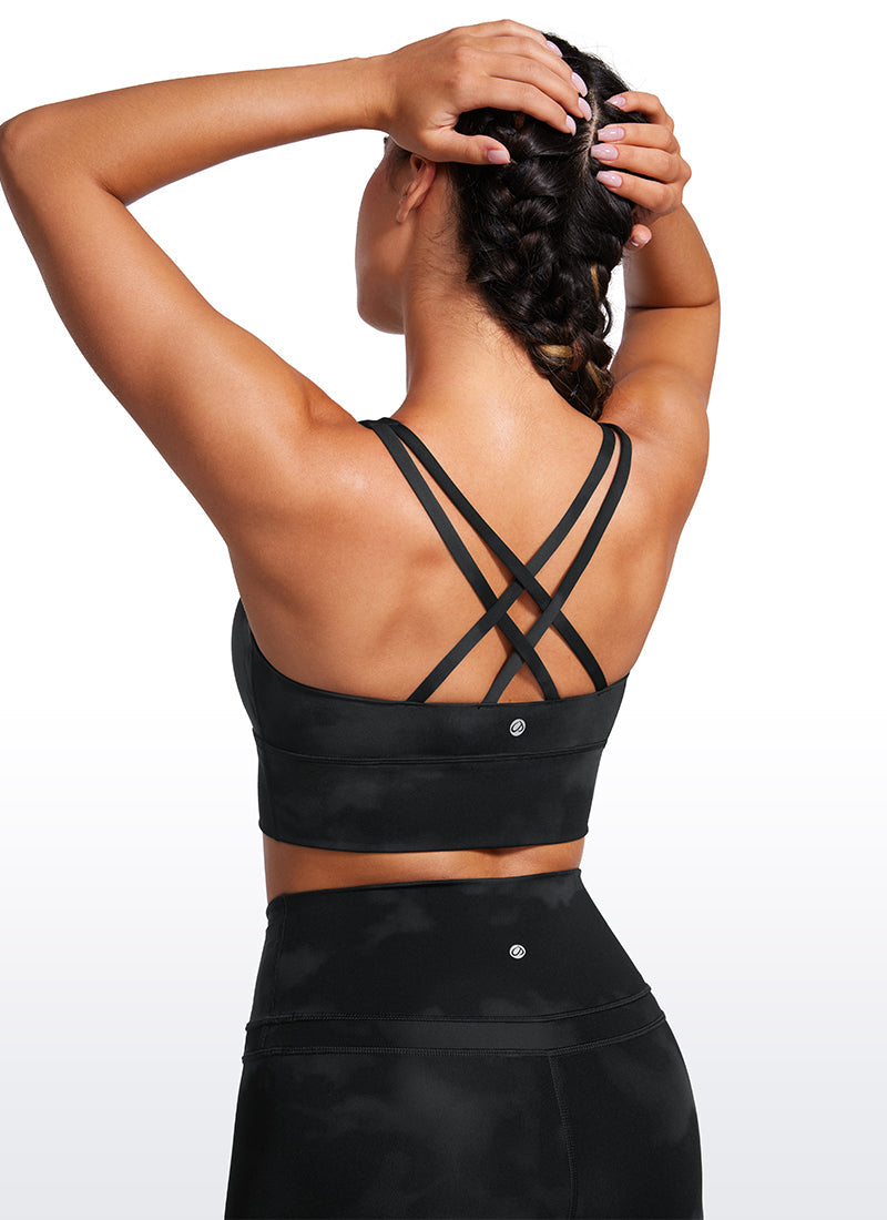 Nakedfeel Strappy Longline Bra Criss Cross Back