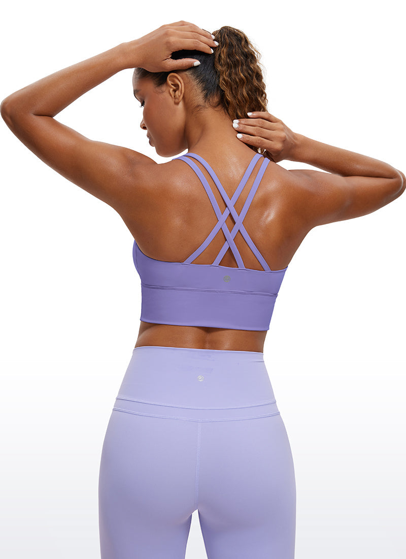 Nakedfeel Strappy Longline Bra Criss Cross Back