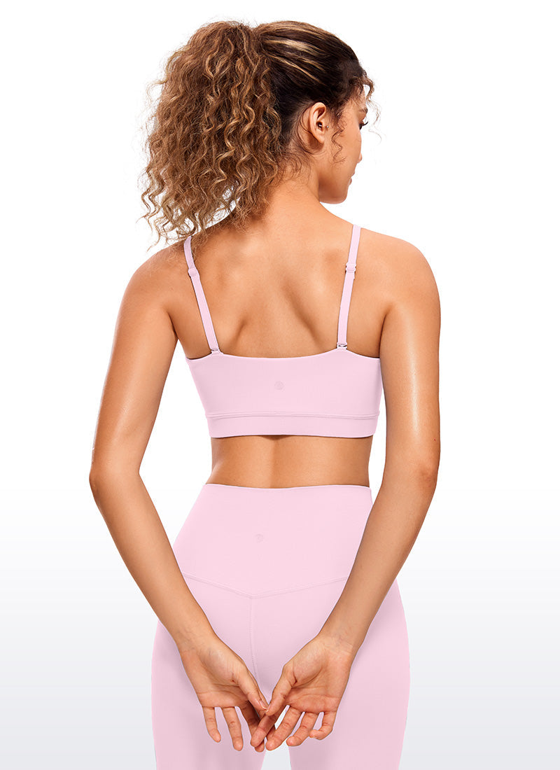 Butterluxe Adjustable Spaghetti Thin Strap Sports Bra