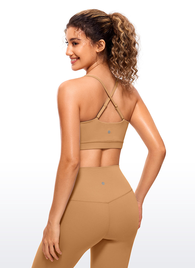 Butterluxe Adjustable Spaghetti Thin Strap Sports Bra
