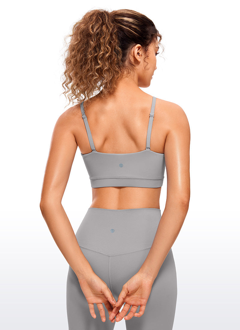 Butterluxe Adjustable Spaghetti Thin Strap Sports Bra