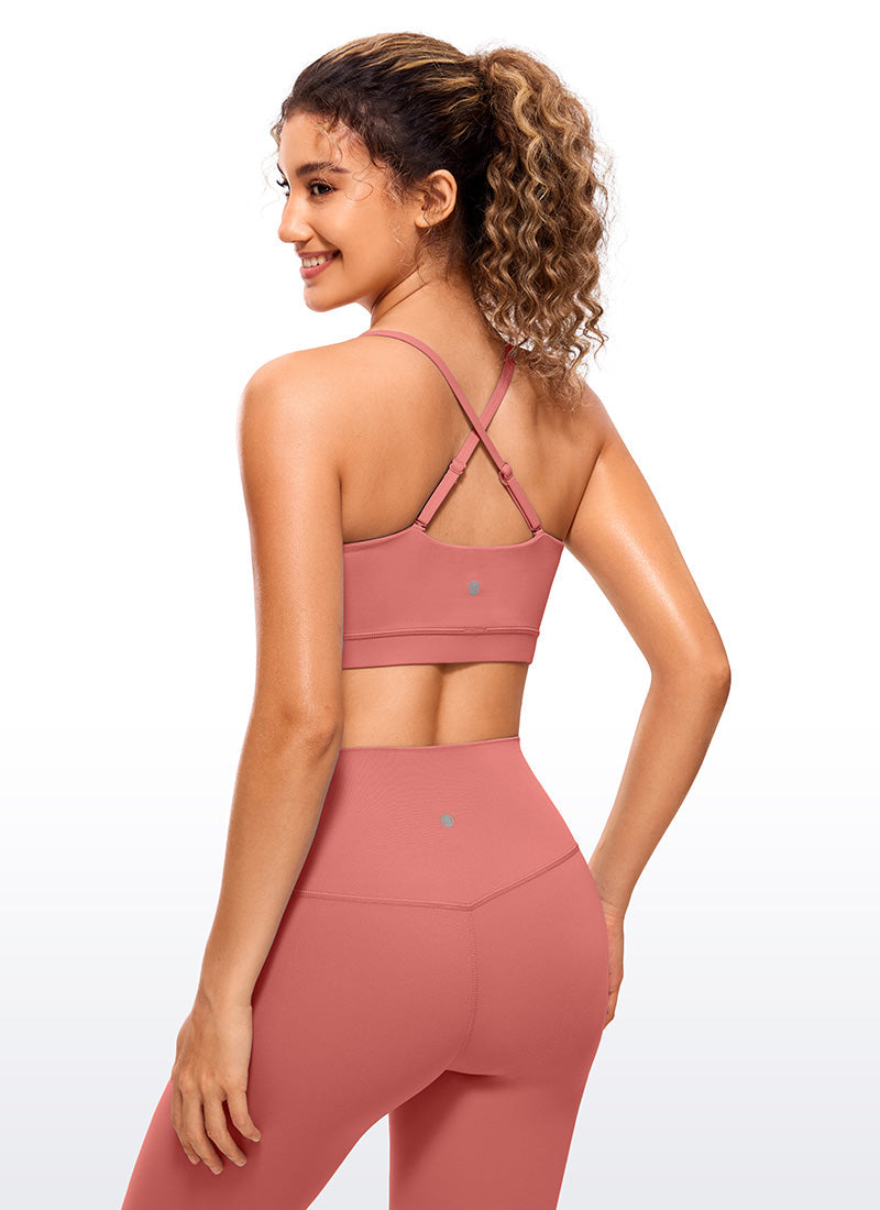 Butterluxe Adjustable Spaghetti Thin Strap Sports Bra