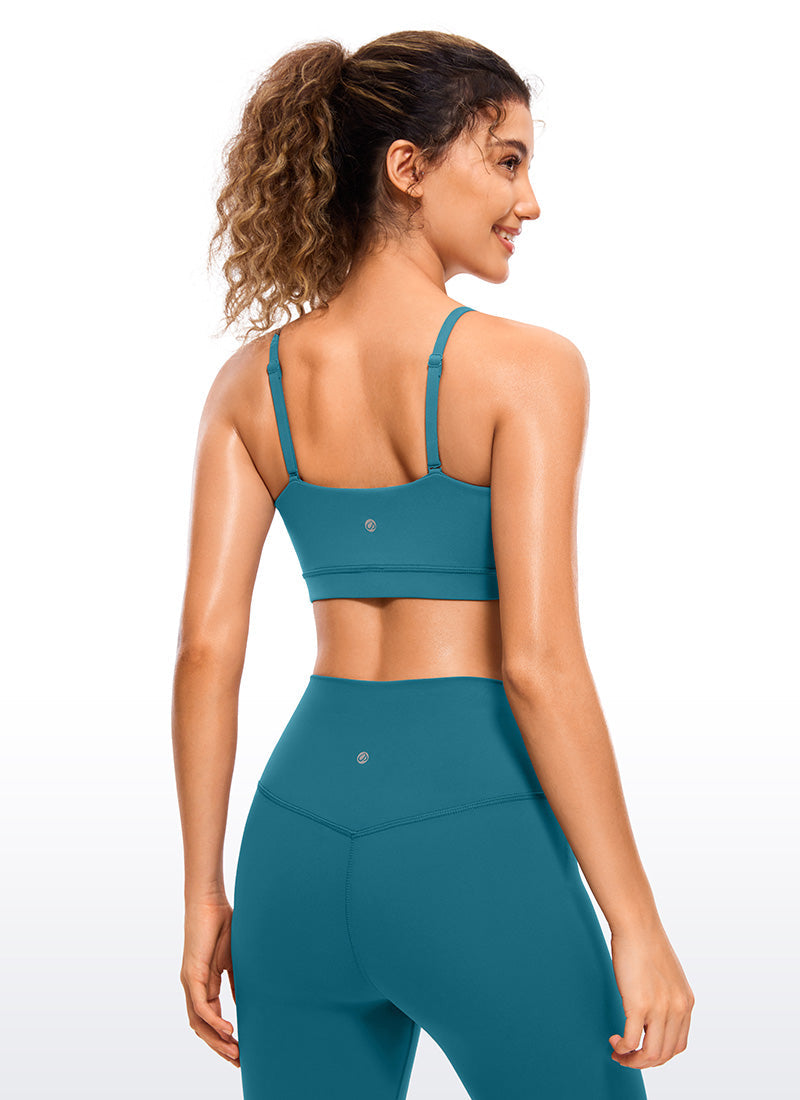 Butterluxe Adjustable Spaghetti Thin Strap Sports Bra