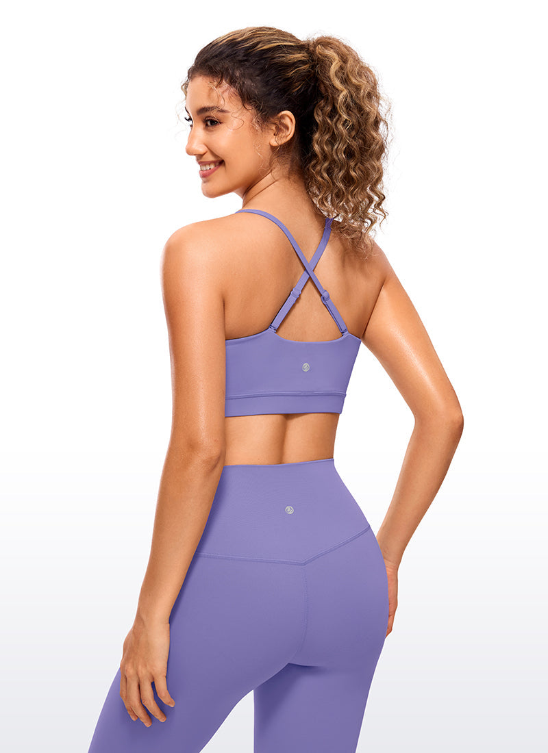 Butterluxe Adjustable Spaghetti Thin Strap Sports Bra