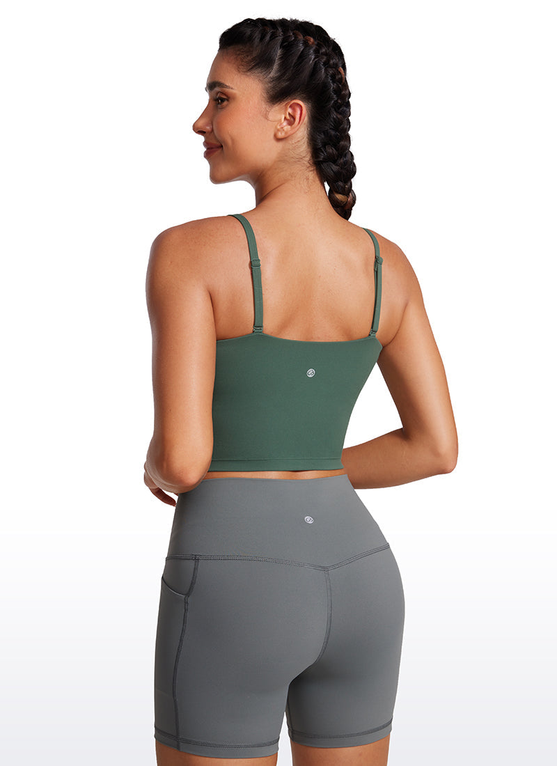 Butterluxe Adjustable Longline Spaghetti Strap Sports Bra