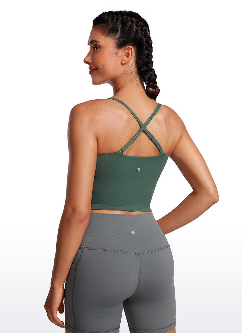 Butterluxe Adjustable Longline Spaghetti Strap Sports Bra