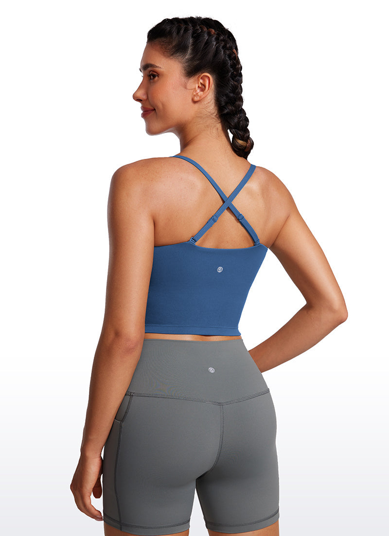 Butterluxe Adjustable Longline Spaghetti Strap Sports Bra