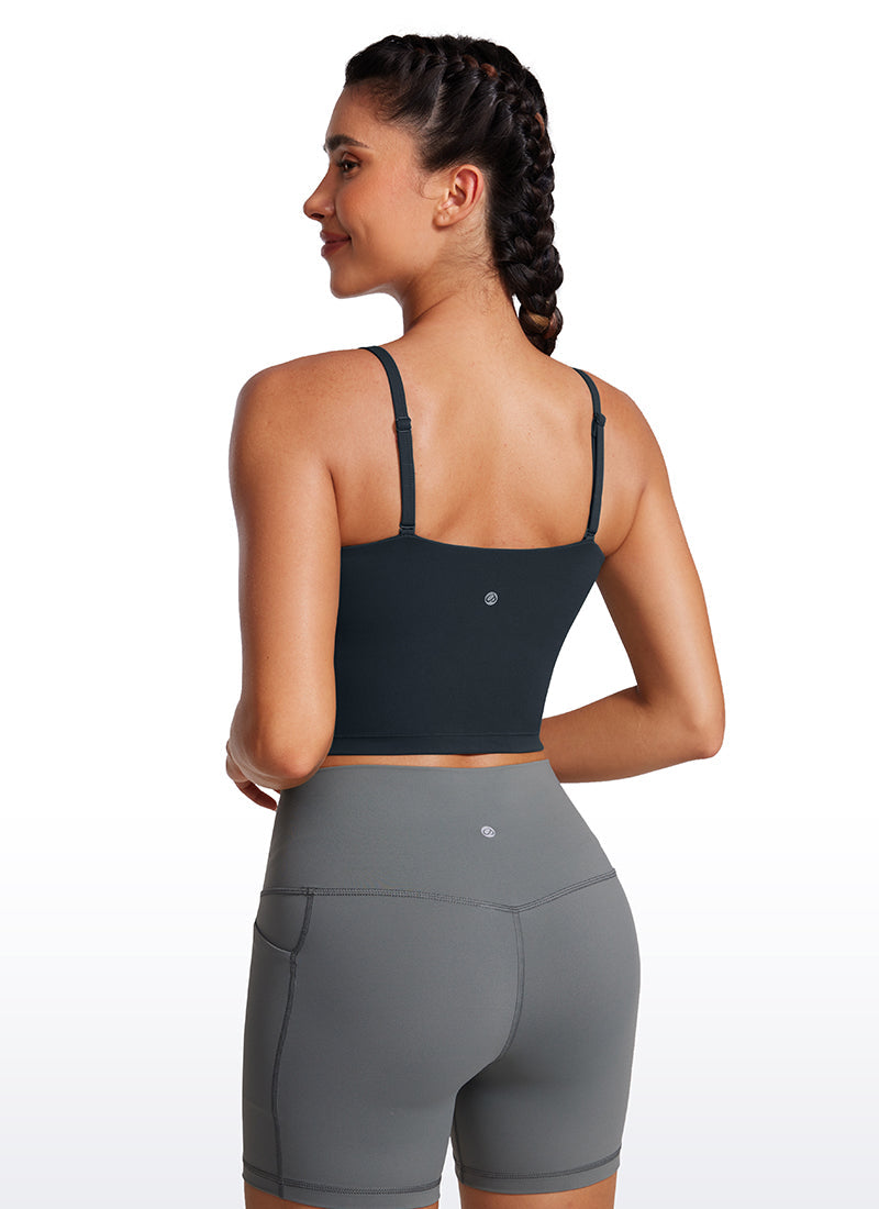 Butterluxe Adjustable Longline Spaghetti Strap Sports Bra