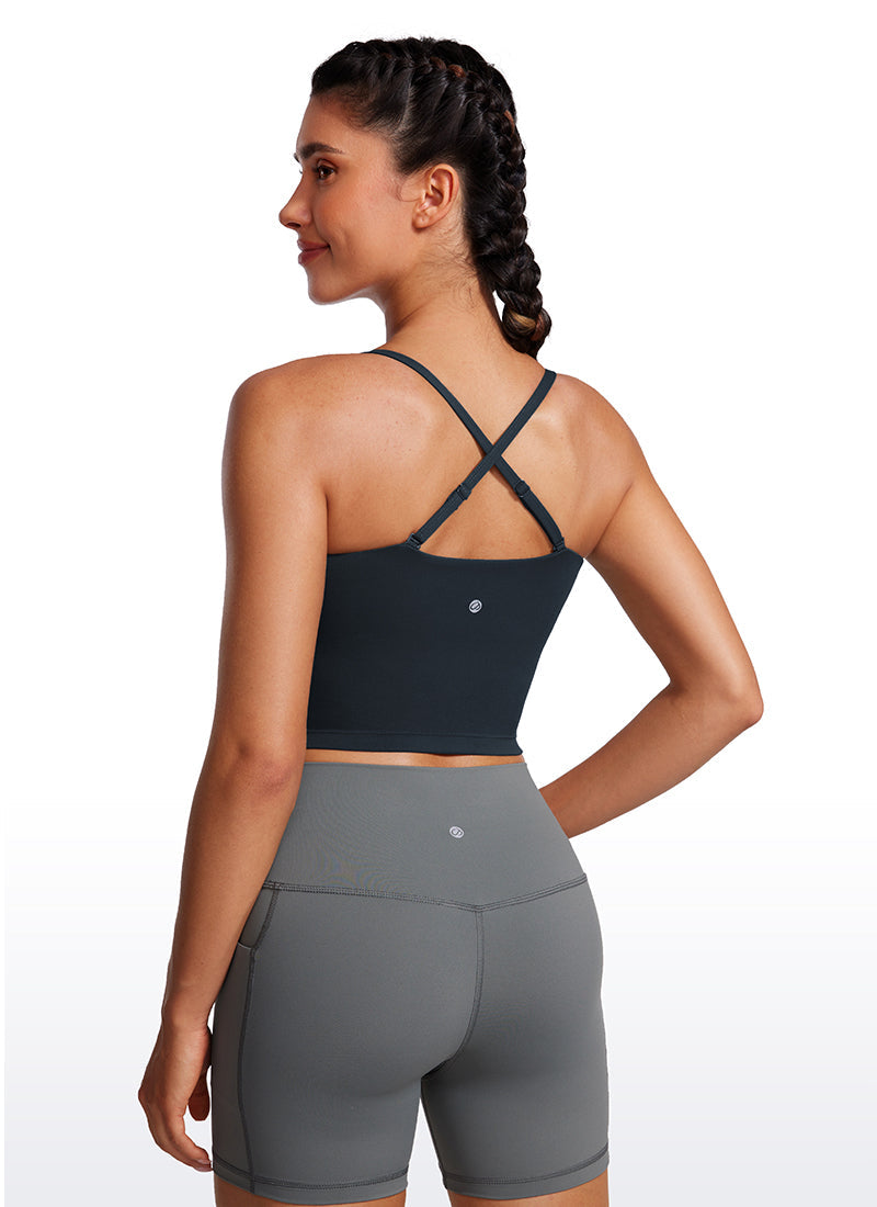 Butterluxe Adjustable Longline Spaghetti Strap Sports Bra