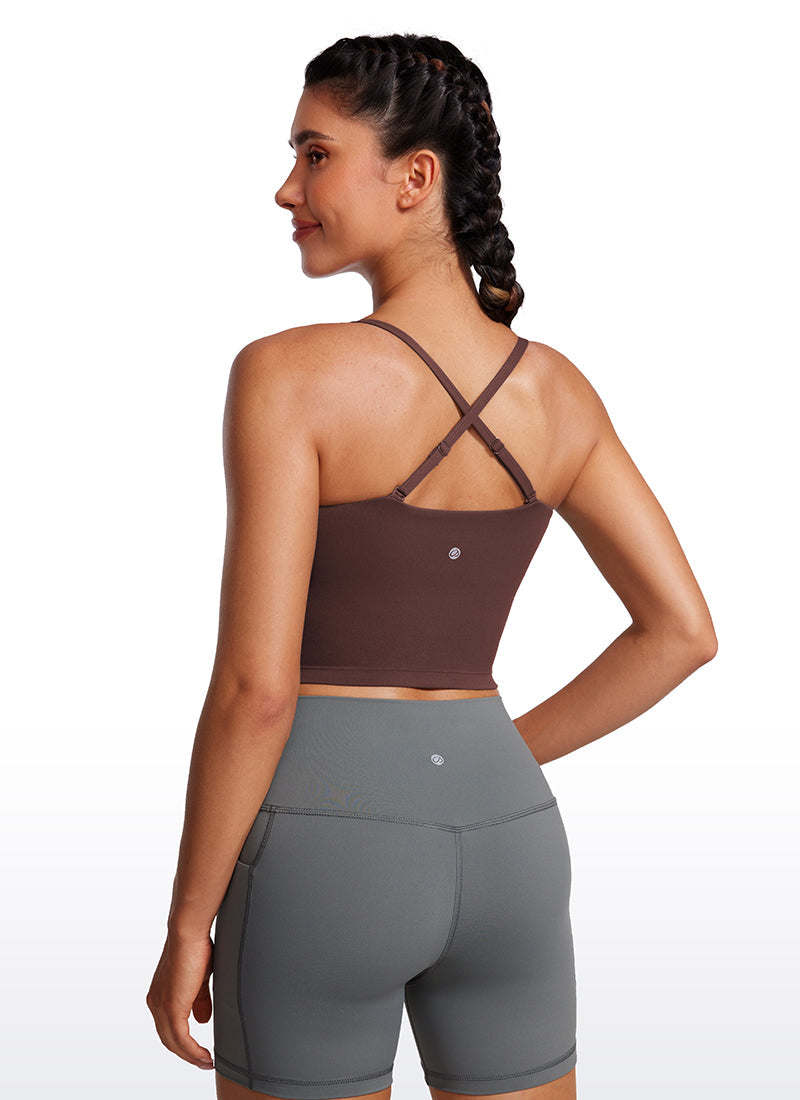 Butterluxe Adjustable Longline Spaghetti Strap Sports Bra