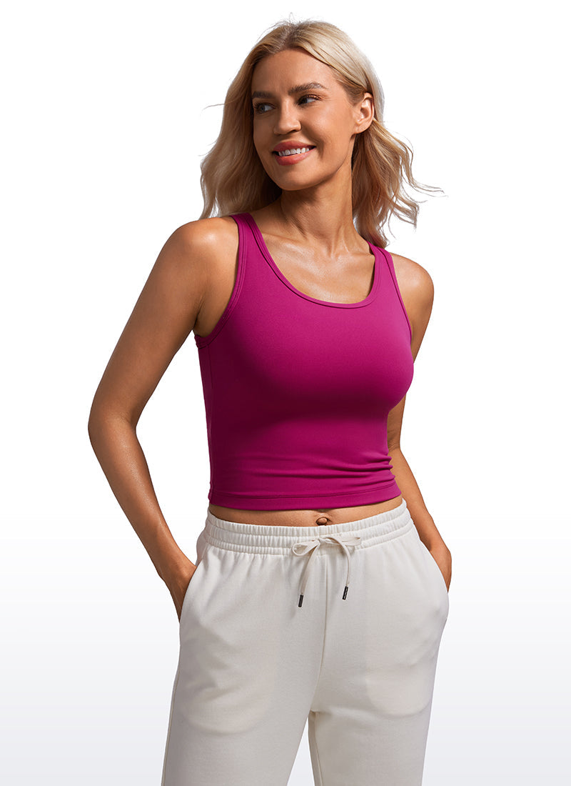 Butterluxe Double Lined Scoop Neck Tank Top