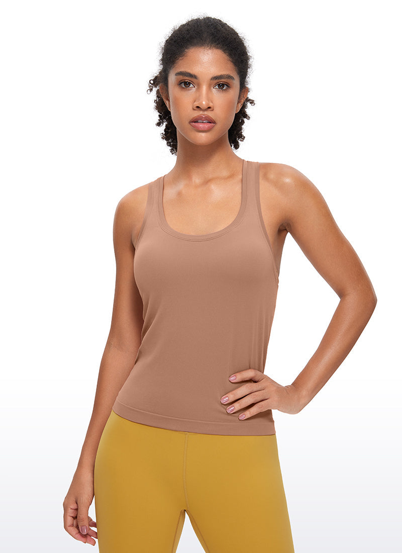 Seamless Scroop neck Tank Racerback