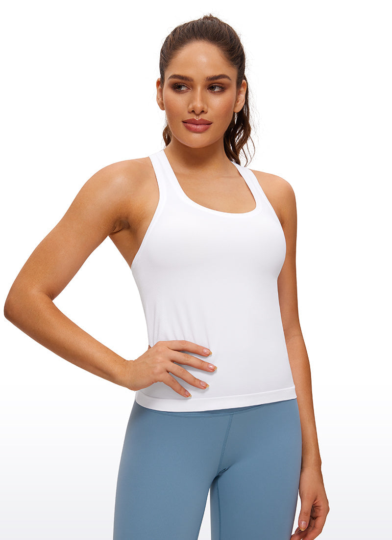 Seamless Scroop neck Tank Racerback