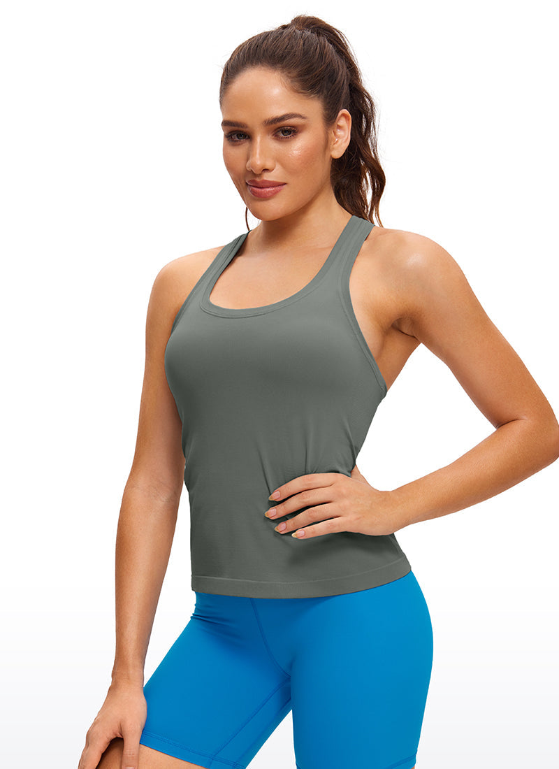 Seamless Scroop neck Tank Racerback