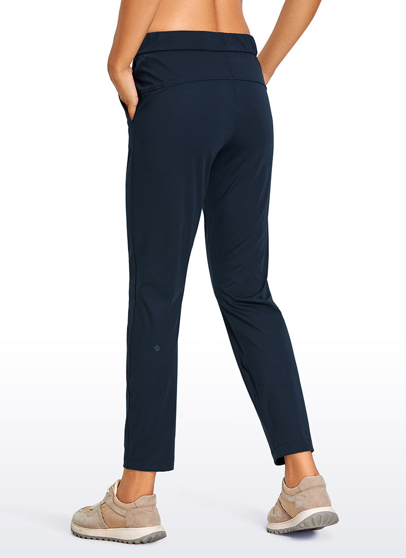 Stretch Drawstring 7/8 Pants with Pockets 27''