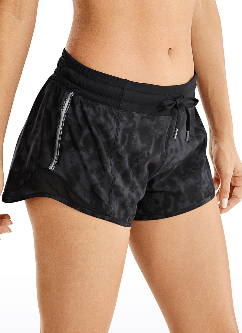 Feathery-Fit Mid-Rise Lined Shorts with Drawstring 2.5''