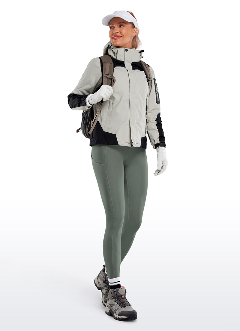 Thermal Fleece Lined Pocket Leggings 28''