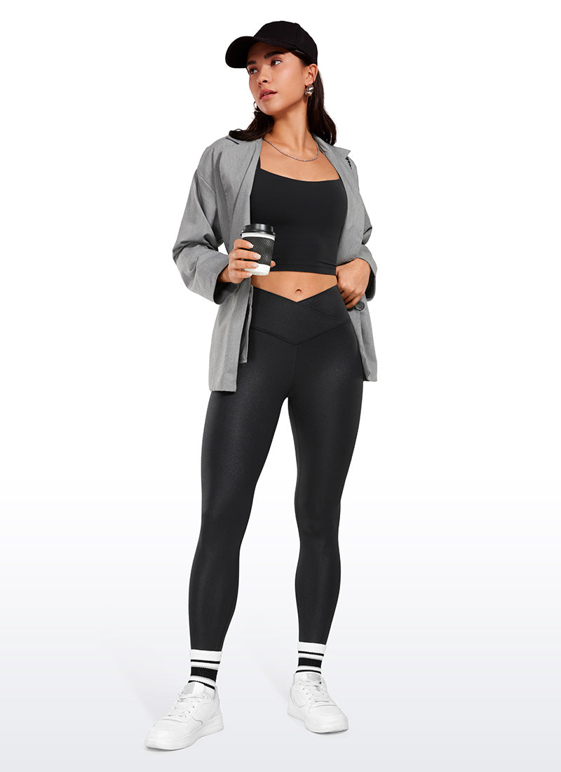 Butterluxe Yoga Leggings 25''- V Cross Waist