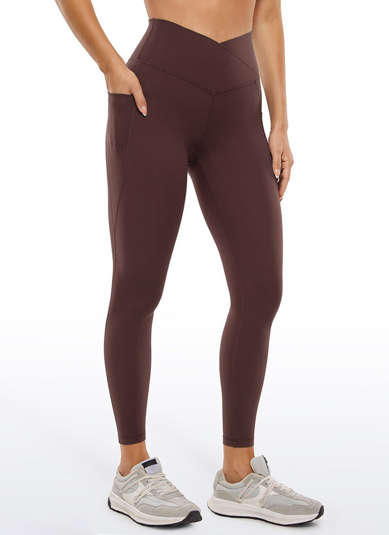 Butterluxe Yoga Pockets Leggings 25''- V Cross Waist