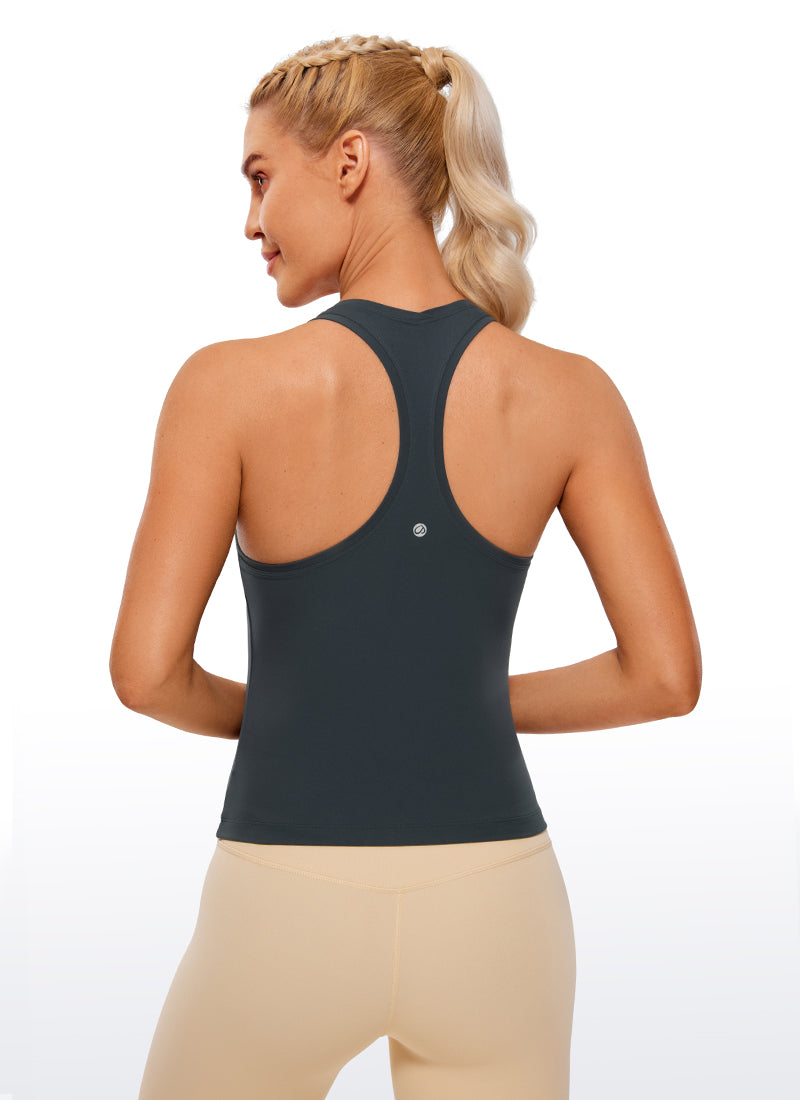 Butterluxe Waist-Length Crewneck Tank Racerback