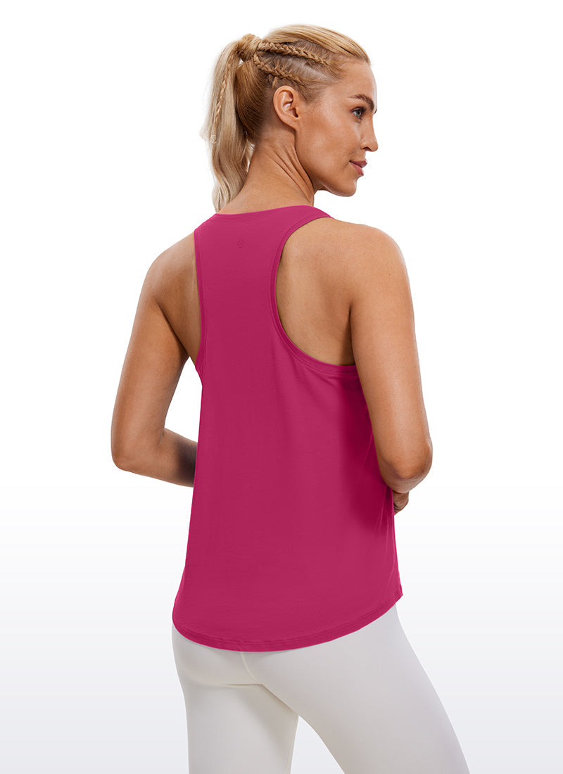 Pima Cotton Hip-Length Tank Racerback