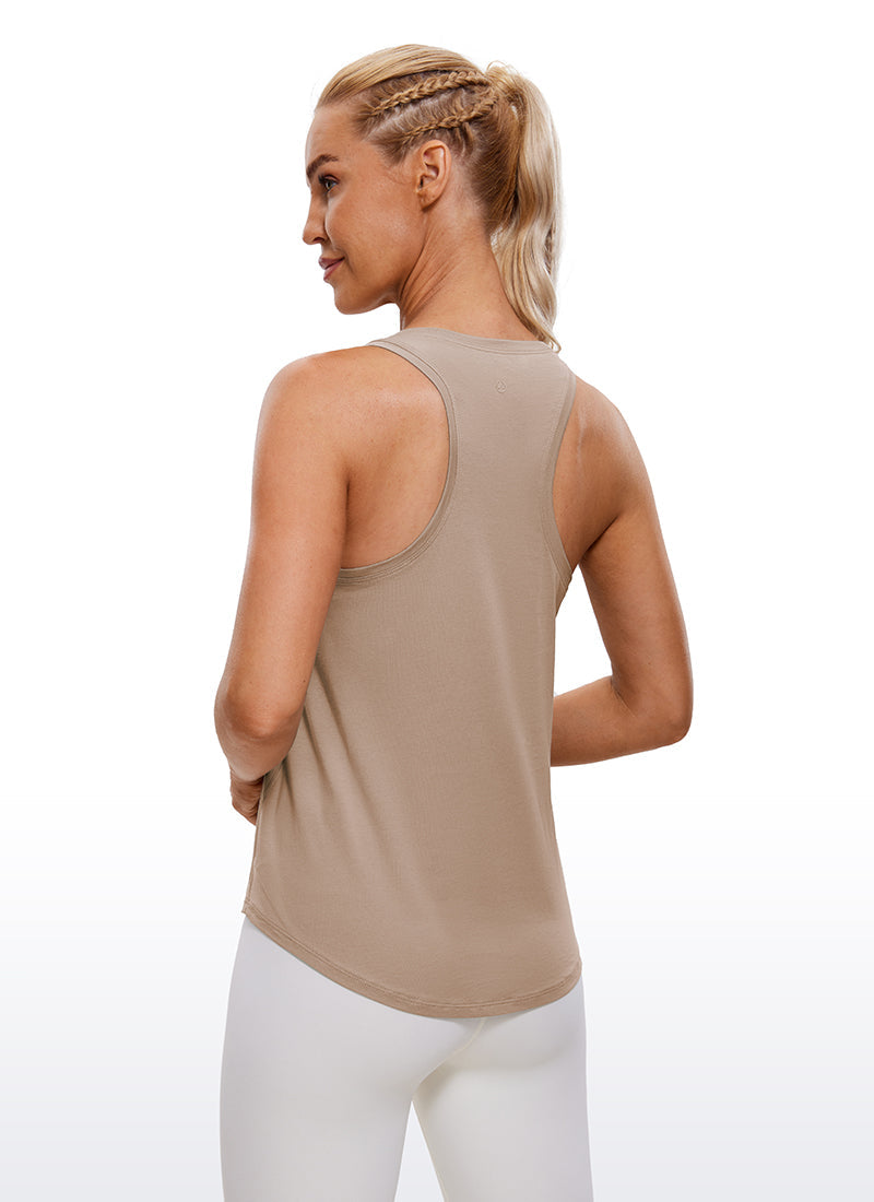 Pima Cotton Hip-Length Tank Racerback