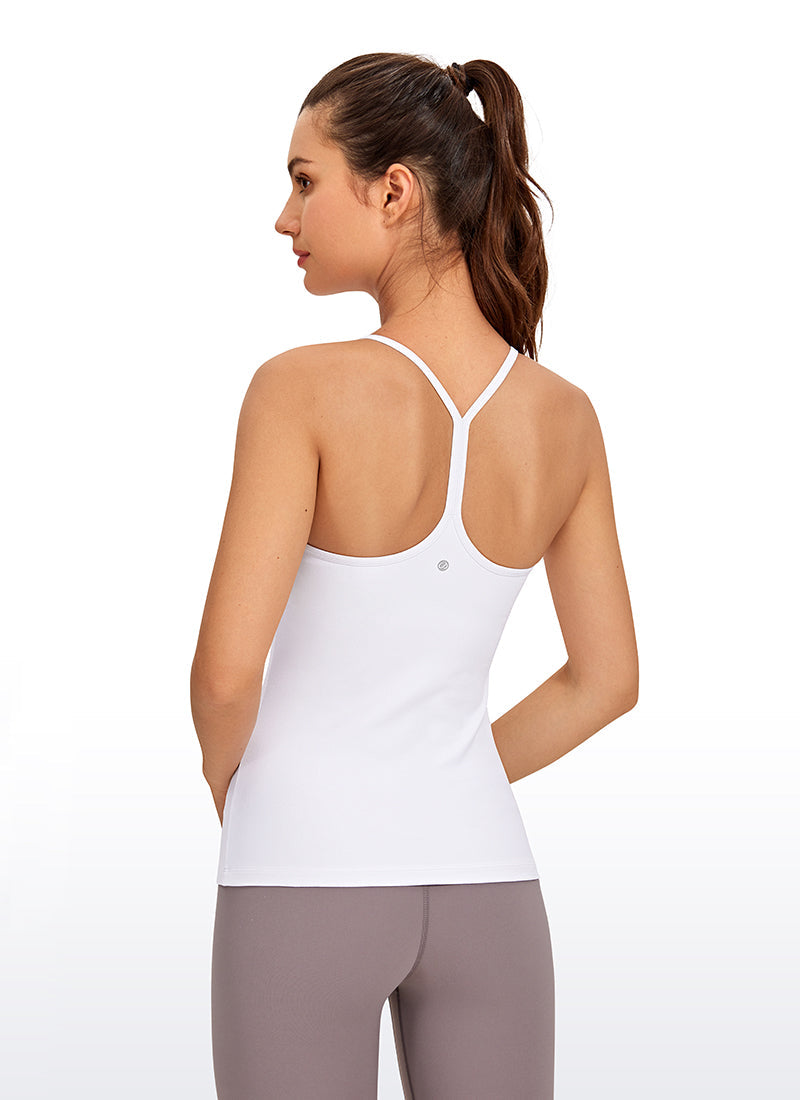 Butterluxe Hip Length Built-in Bra Tank Y Back