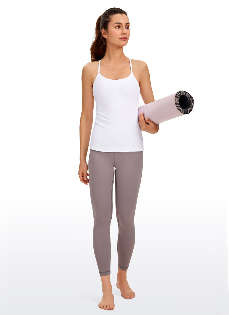 Butterluxe Hip Length Built-in Bra Tank Y Back