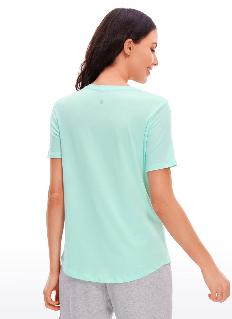 Pima Cotton Short Sleeves Round Neck