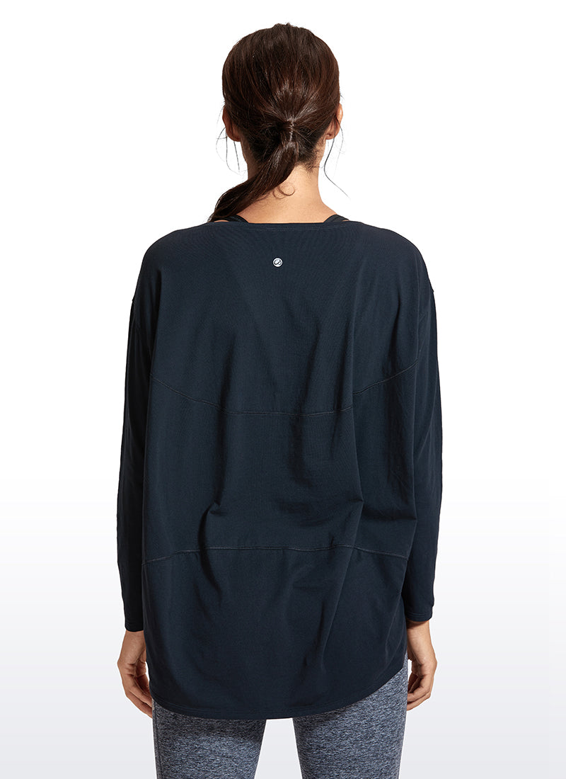 Pima Cotton Long Sleeves Boat Neck