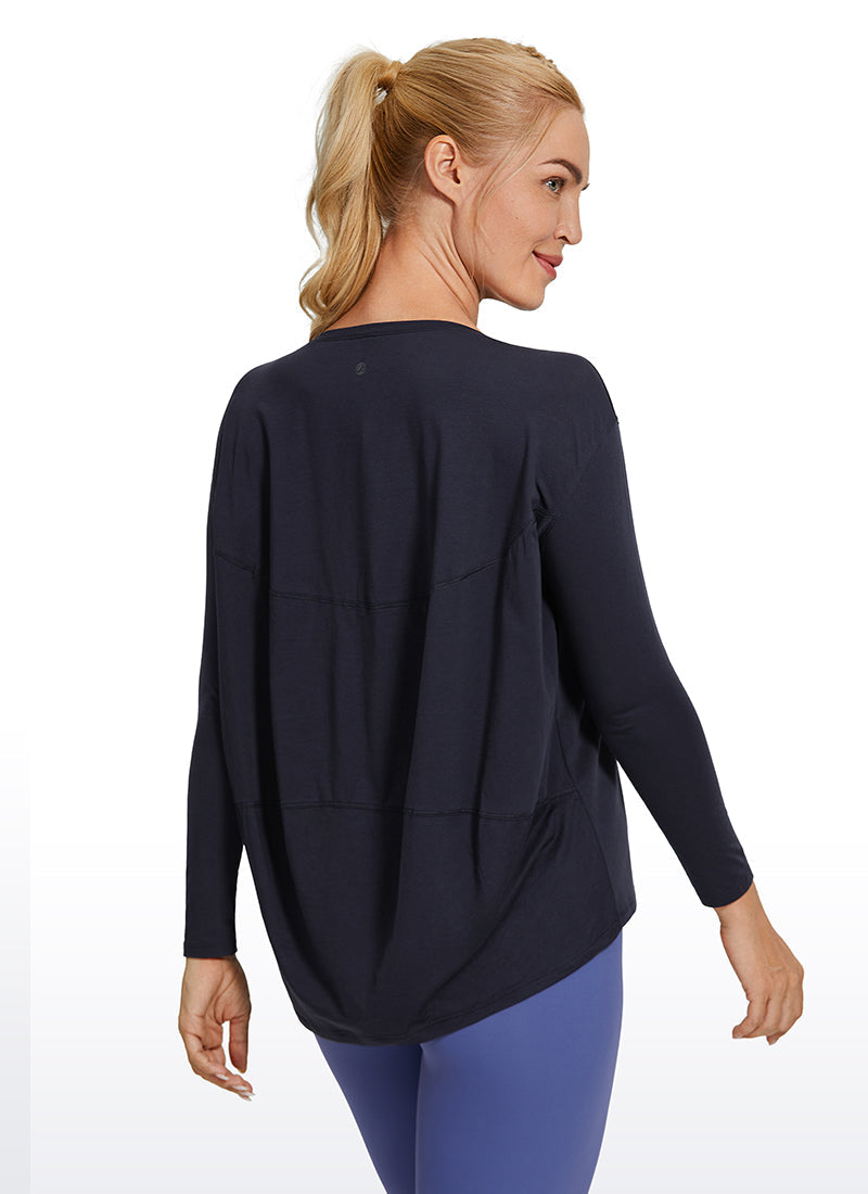 Pima Cotton Long Sleeves Boat Neck