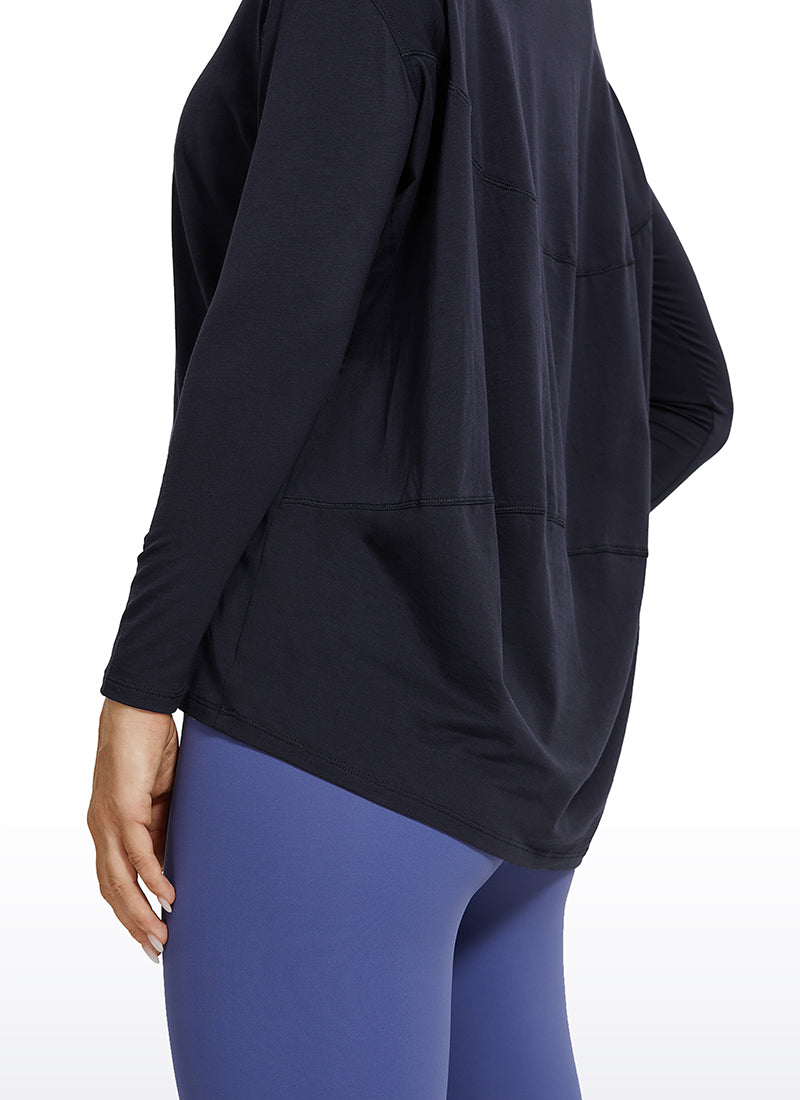 Pima Cotton Long Sleeves Boat Neck