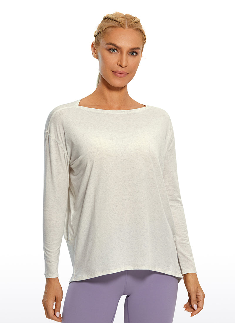 Pima Cotton Long Sleeves Boat Neck