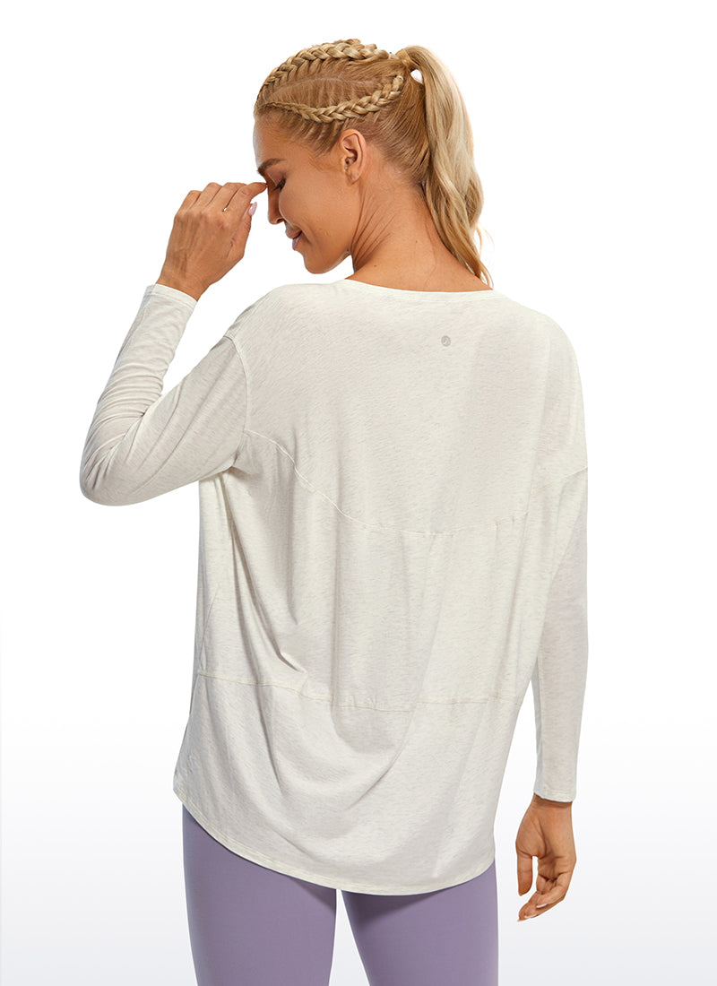 Pima Cotton Long Sleeves Boat Neck