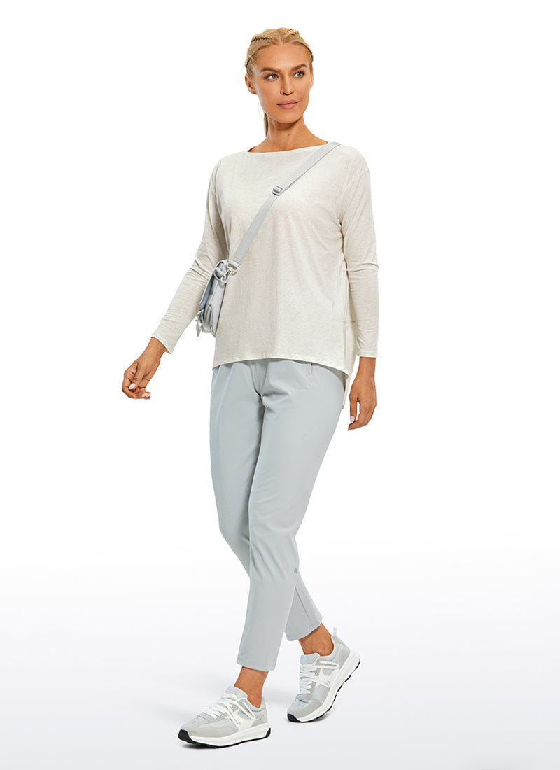 Pima Cotton Long Sleeves Boat Neck