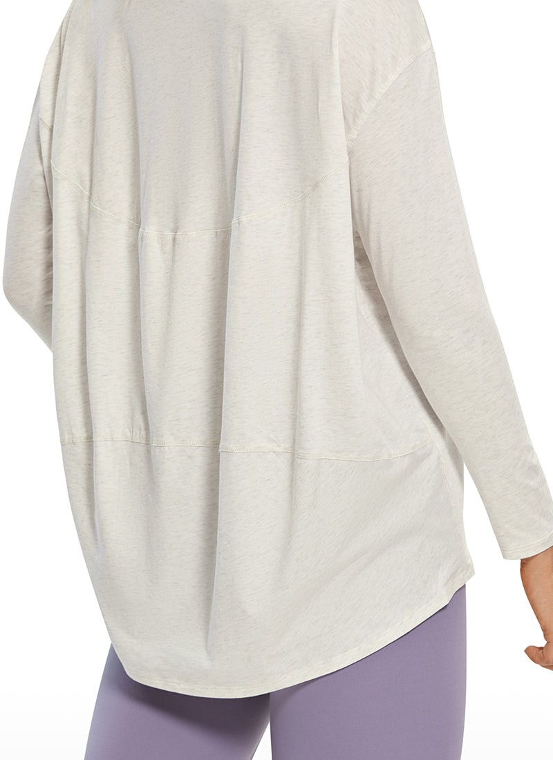 Pima Cotton Long Sleeves Boat Neck