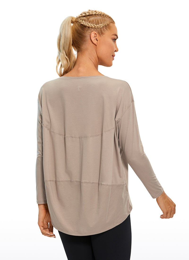 Pima Cotton Long Sleeves Boat Neck