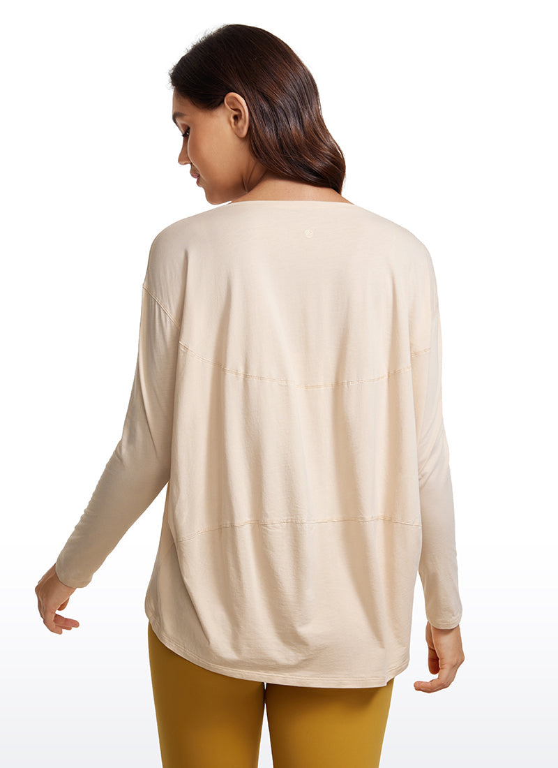 Pima Cotton Long Sleeves Boat Neck