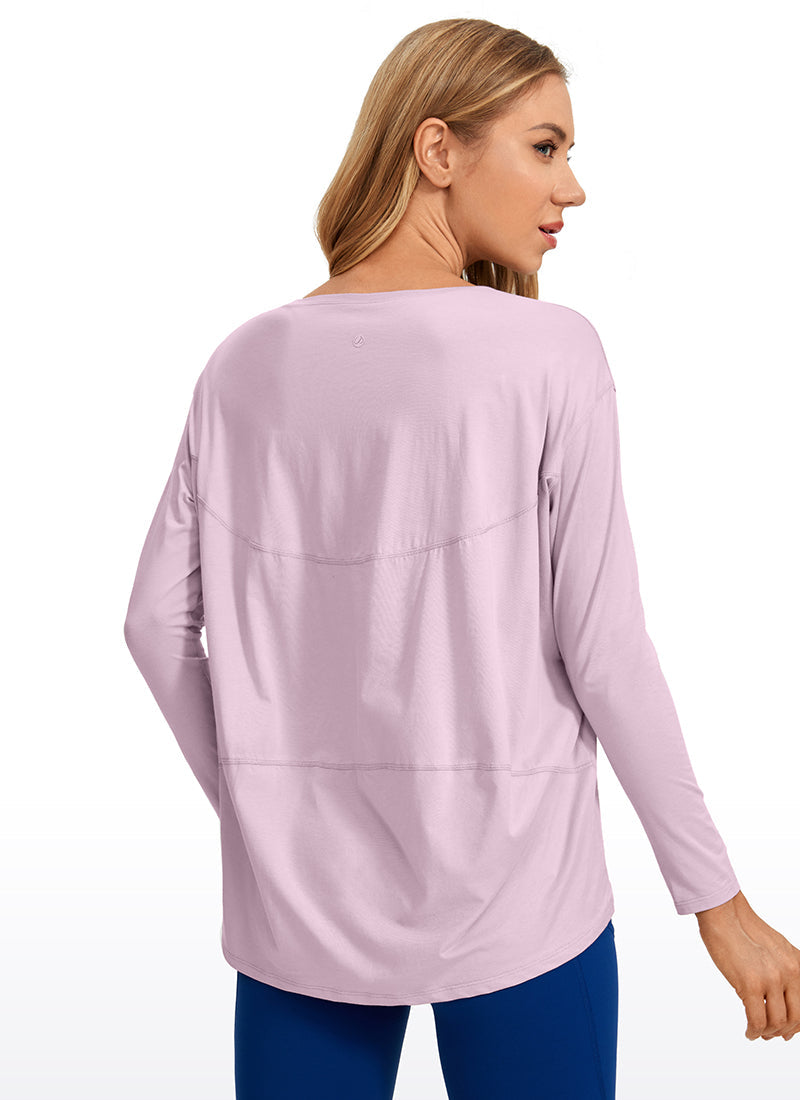 Pima Cotton Long Sleeves Boat Neck