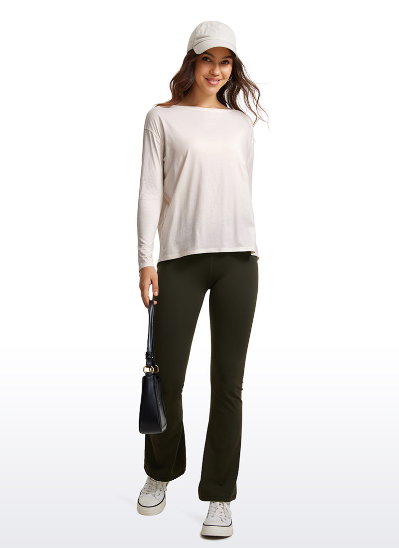 Pima Cotton Long Sleeves Boat Neck