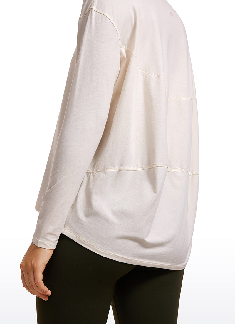 Pima Cotton Long Sleeves Boat Neck