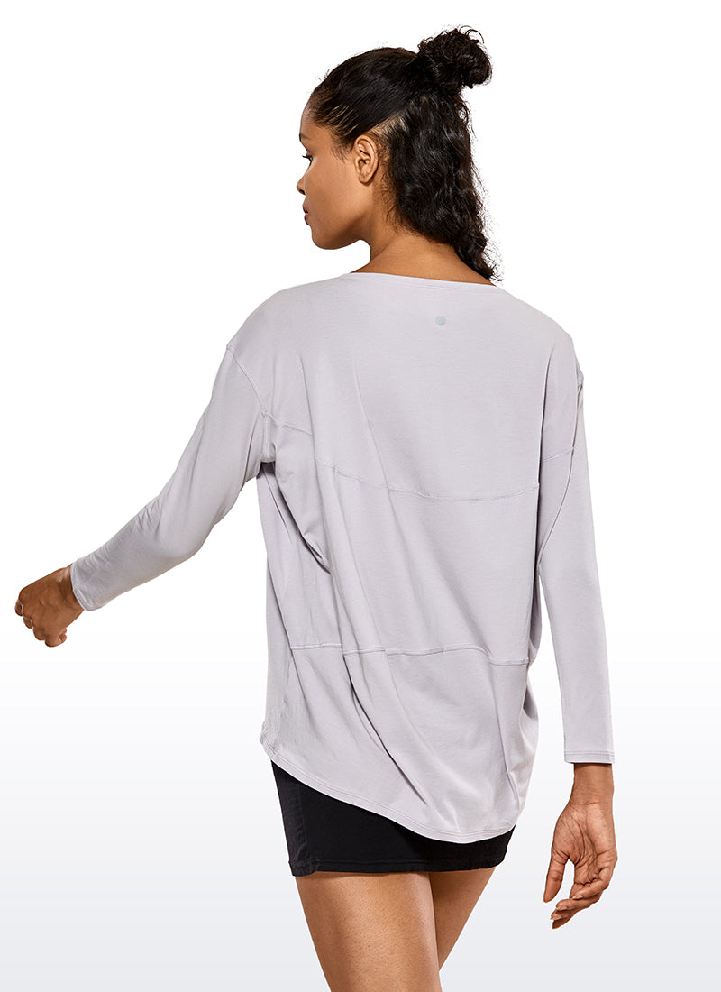 Pima Cotton Long Sleeves Boat Neck