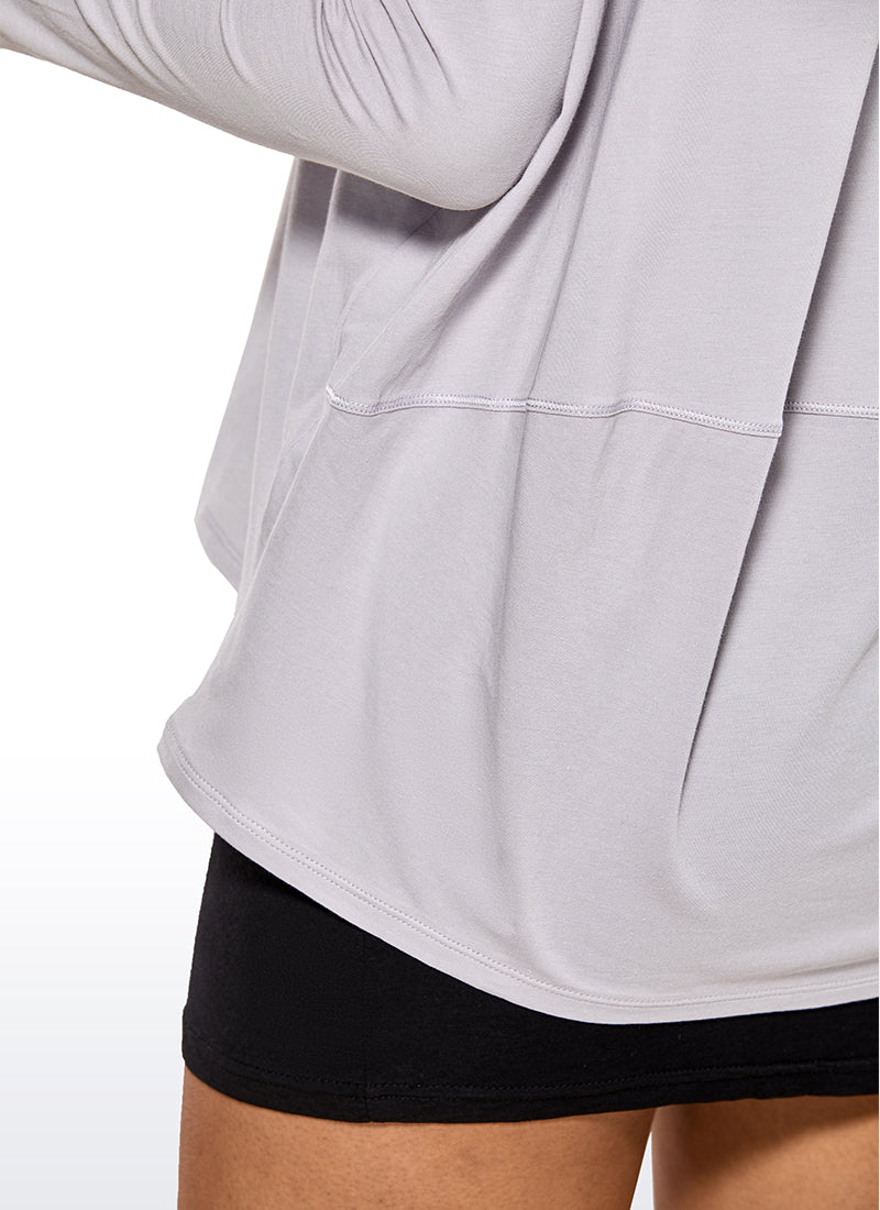 Pima Cotton Long Sleeves Boat Neck