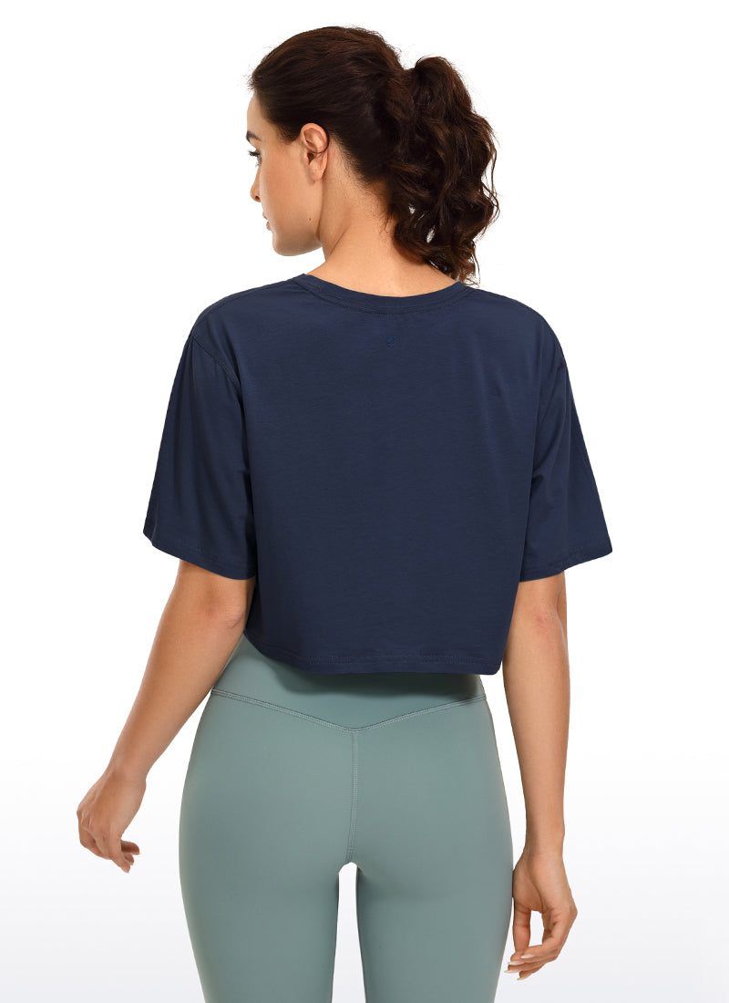 Pima Cotton Short Sleeves Cropped