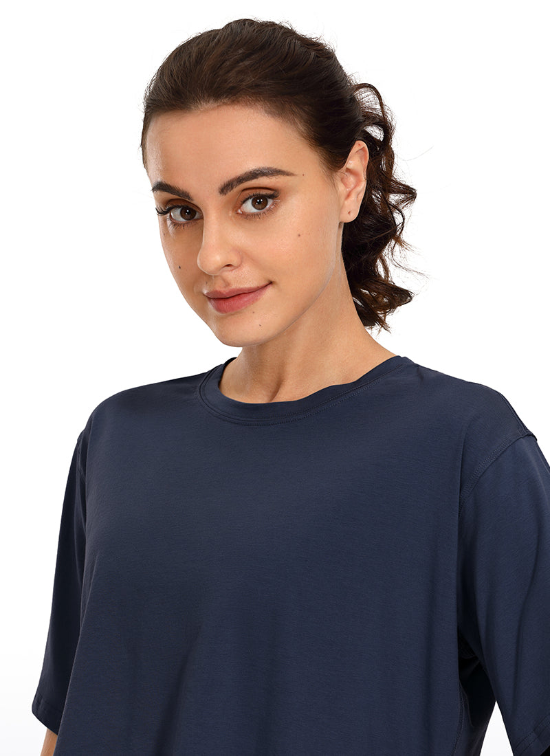 Pima Cotton Short Sleeves Cropped
