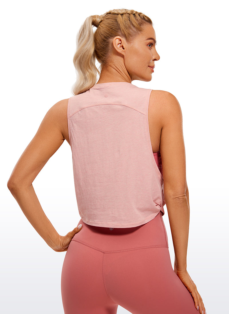 Pima Cotton Crop Tank Deep Armhole