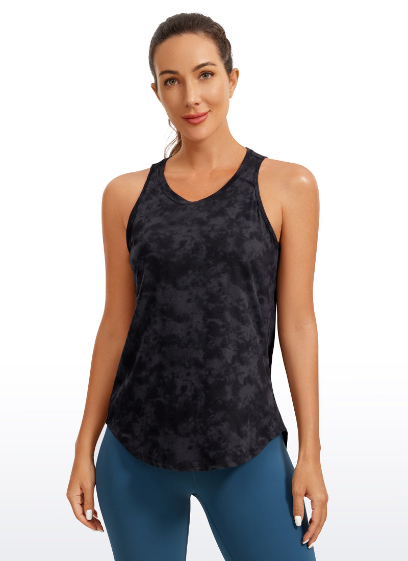 Pima Cotton Tank Split Open Back