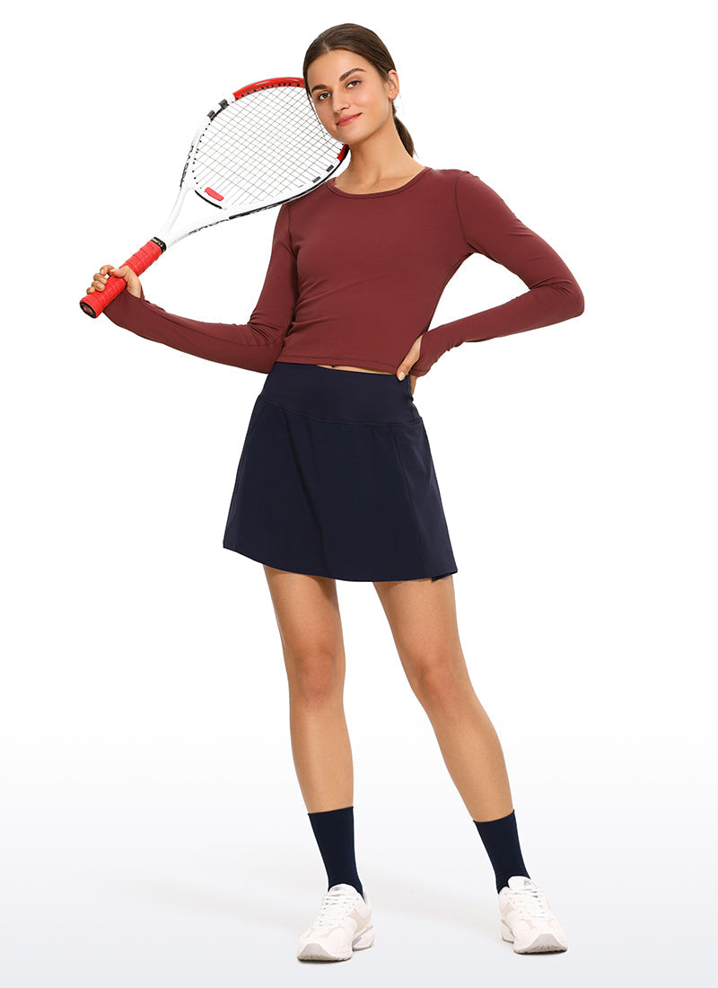 Brushed Long Sleeve with Thumbholes Cropped