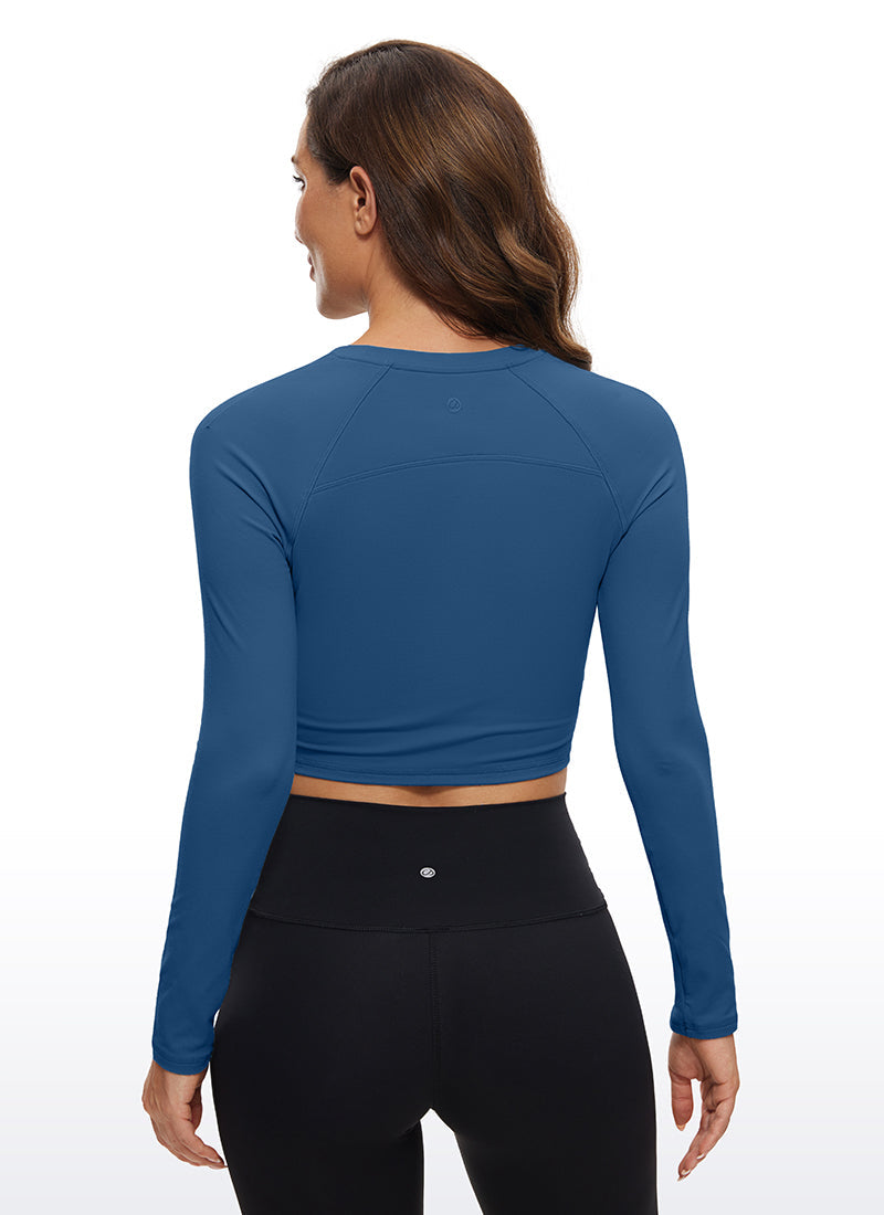 Brushed Long Sleeve Cropped High Neck