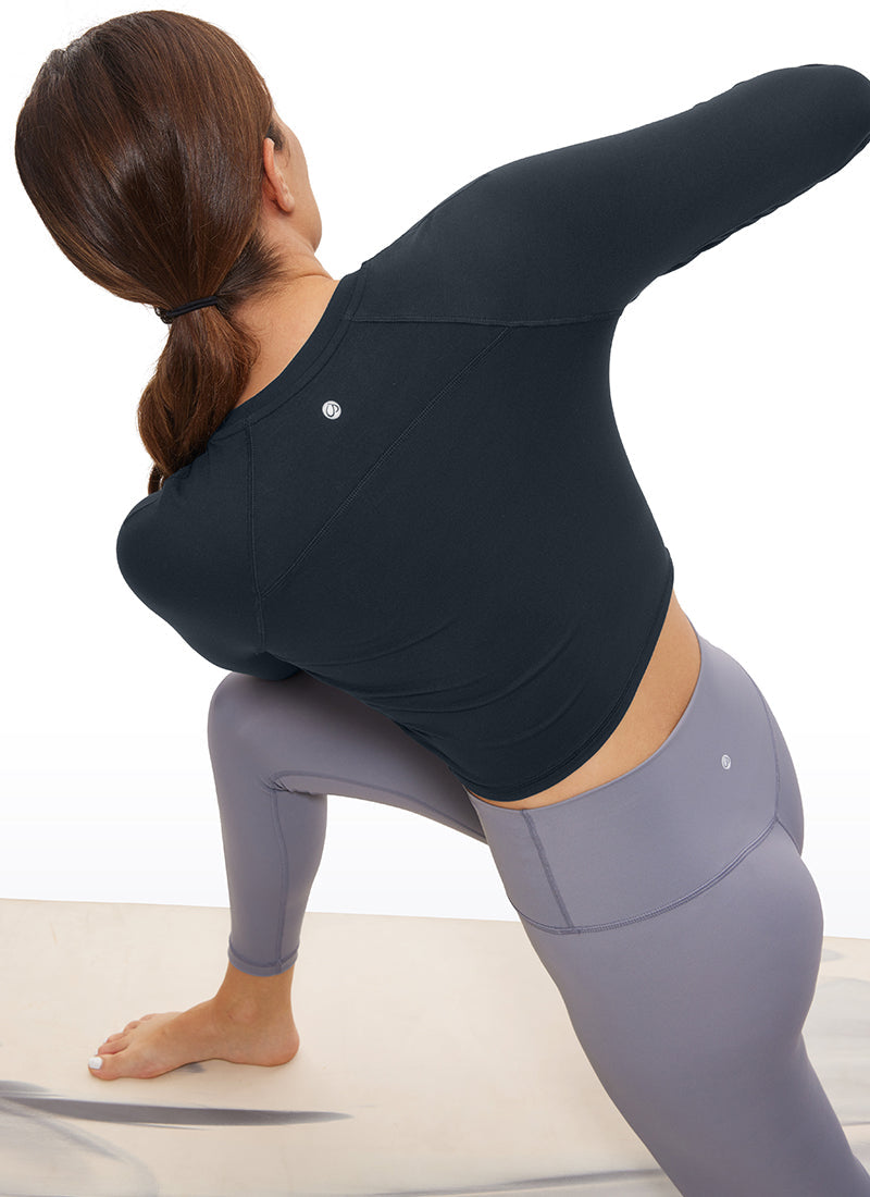 Brushed Long Sleeve Cropped High Neck